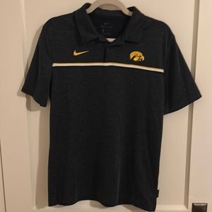 Iowa Hawkeye Nike Dri fit gold polo. Medium